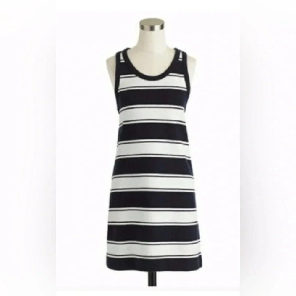 J. Crew Bold Striped Heavy Knit Tank Dress New Size M Host Pick